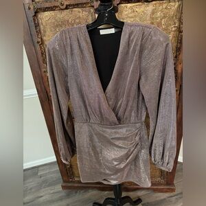 Ramy Brook Gray and silver Textured Fabric XS